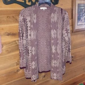 Young Threads Aztec open sweater